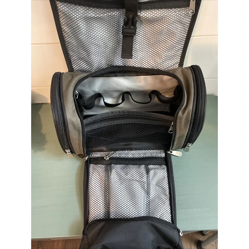 Travelon Toiletry Makeup Cosmetics Bag Kit Hanging Travel Fold Organizer